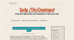 Desktop Screenshot of ladyunemployed.com