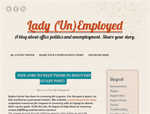 Tablet Screenshot of ladyunemployed.com